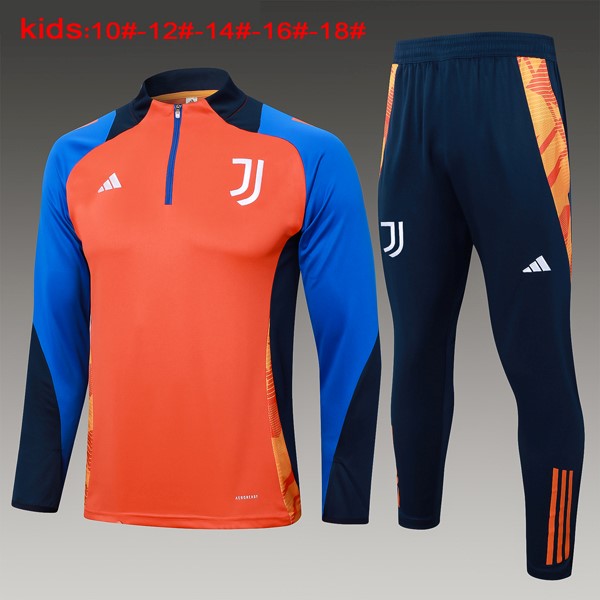 Niños Sudadera De Training Juventus 2024/2025 Naranja Azul 3